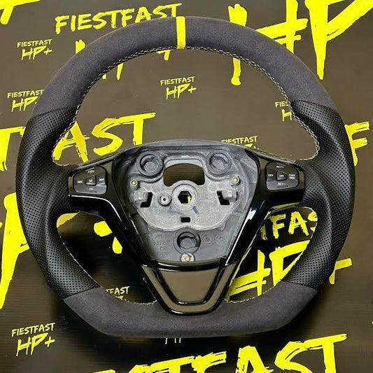 Personnalisation volant cuir alcantara pour FORD FIESTA MK7