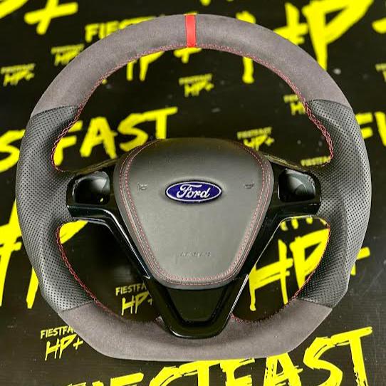 Personnalisation volant cuir alcantara pour FORD FIESTA MK7