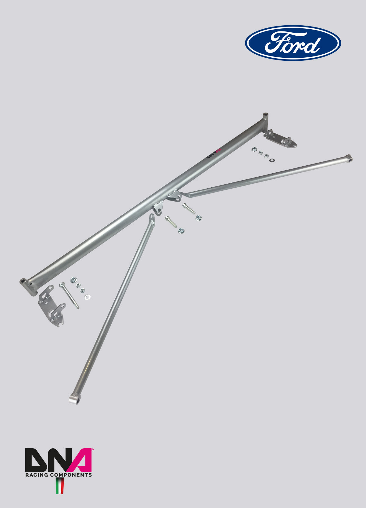 Barre anti-rapprochement arrière avec biellettes DNA Racing PC1023 et PC1540 pour Ford Fiesta ST MK7 et MK8