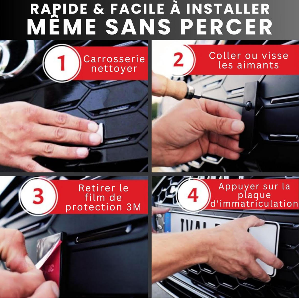 Support magnétique pour 2 plaques
