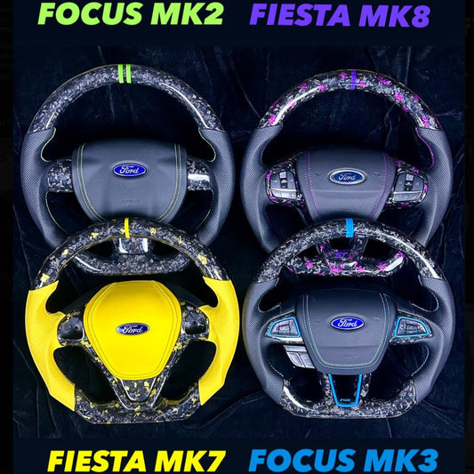 PERSONNALISATION volant carbone pour ford fiesta MK7, MK8 focus MK2, MK3 by FIESTFAST HP+